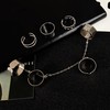 Chain Rings for Women Punk Rings with Chains Open Finger