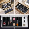 Bamboo Kitchen Drawer Organizer Tray Black Expandable Spoon Silverware Organizer