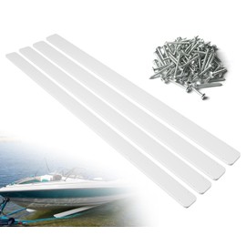 Nalwort 3" x 48" Boat Trailer Bunk Slides, Heavy Duty PE Glide Pads for Full Support, Kit of 2, Includes Pre-Drilled Holes and Screws, for Easy Launch and Load, Fits Various Boats