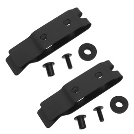 LT Easiyl Set of 2 Stainless Steel Belt Clip with Screws Back Clip K Sheath Waist Clip Waist Back Belt Clip Accessories Black