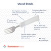 Samons Preston Plastic Handle Utensil, 8" Fork with 4" Contoured