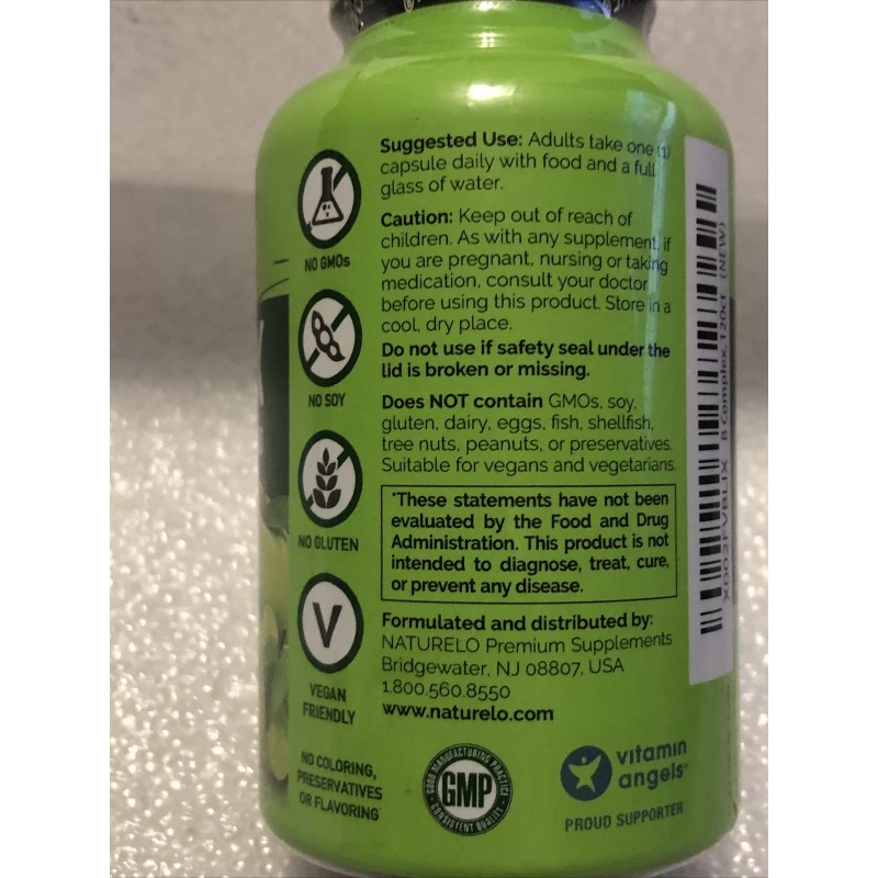 Naturelo (Lot Of 3) Naturelo B Complex 120 Vegetarian Capsules