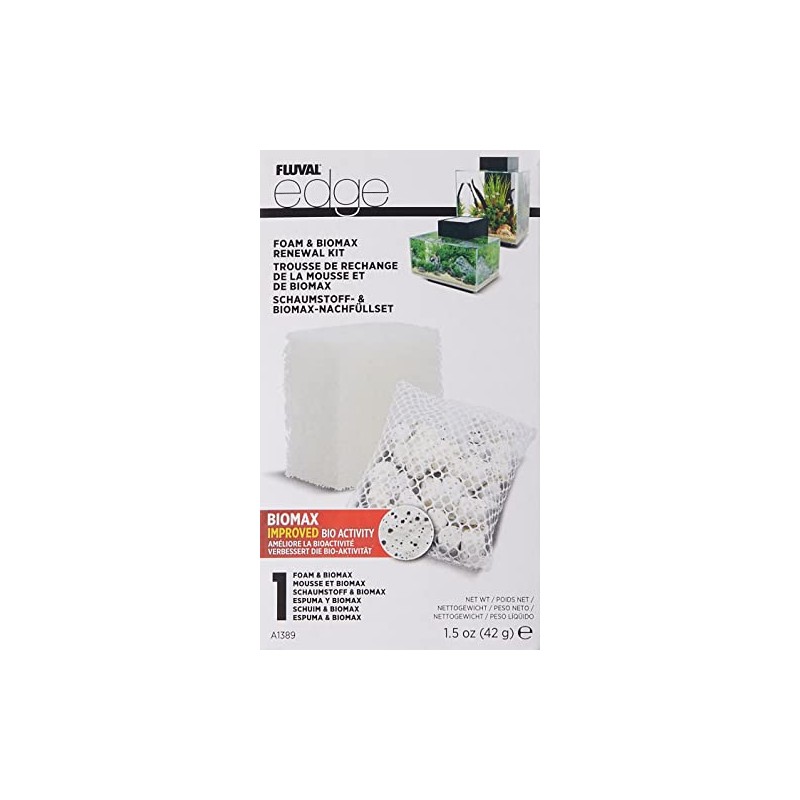 Fluval EDGE Foam & Biomax Filter Media Renewal Kit 1.5
