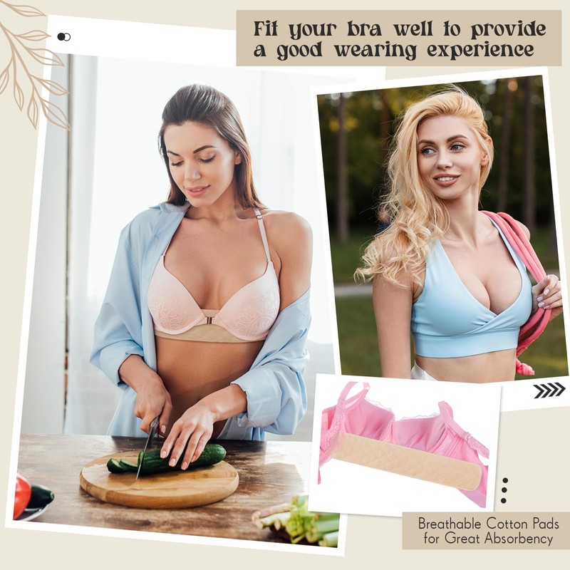 Toulite 6 Pcs Cotton Bra Liners Rectangle Under Bra Pads