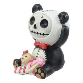 Furrybones Ebros Furry Bones Panda Figurine 2.5" Tall Adorable Voodoo Skeleton Costumed Monster Pandie Collectible