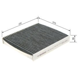 Bosch R2413 Cabin Air Filter with Activated Carbon