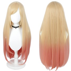 Linfairy Cosplay Wig Heat Resistant Wig Costume Accessory Festival cosplay wig 505 (Wig+Necklace)