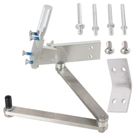 RACTOP Adjustable 15°- 45°Lawn Mower Blade Sharpener - Ergonomic Home & Commercial Sharpening Balancer Bracket Tool Kit for Professional Lawnmower Blades Replacement for 5005 - Silver