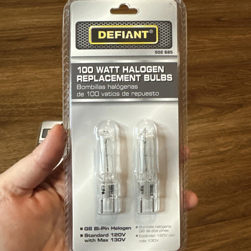 Defiant G8 Bi-Pin 100W Replacement (2) Bulbs 2 Packs 4
