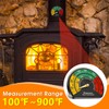 Hanaoyo Wood Stove Thermometer with Large Dial, Magnetic Stove Pipe