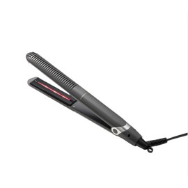 YA-Man Spa Styler Straight+Wave Flat Iron Hair Straightener and Curler 2in1 - Advanced Japanese Technology, Dual Voltage, Titanium Tourmaline Plates with Red Light Therapy, 5 Settings (Slate Gray)