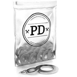 PD® Washers M30 (DIN 125 Form A/ISO 7089) | High Quality A4 V4A Stainless Steel Washers | Rustproof Stainless Steel Washers Flat with Small Outer Diameter | Pack of 10