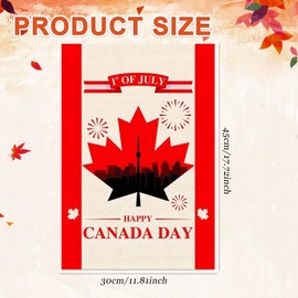 Canada Day Garden Flag – Patriotic Outdoor Decoration, Durable, Double-Sided Printing, 12x18 inches, Perfect for Porch, Lawn, and Patio