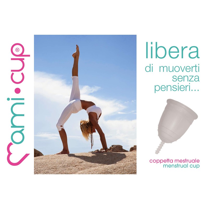 Kit Menstruationstasse MamiCup® M+L (Türkis) - Weiches, flexibles, wiederverwendbares medizinisches