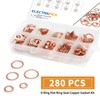 ELECTRAPICK 10 Sizes 280pcs-O Ring Washers Set, Flat Ring Seal
