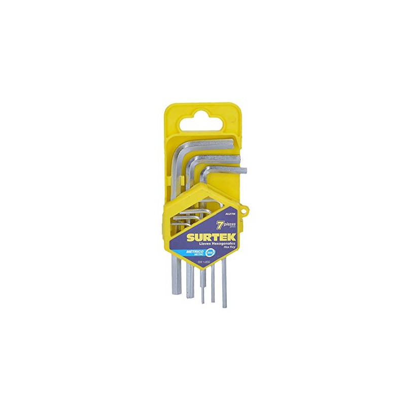 Surtek ALLF7M Juego de llaves hexagonales tipo "L", métricas, 7