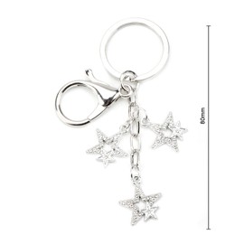 Bling Star Keychains for Women Dreamy Sky Bag Charm with Rhinestones Sparkling Gift Star Keycharms