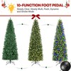 VIVATREES 9ft Pre-Lit Pencil Christmas Tree with 350 Multicolor LED