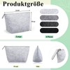 Xuniea Felt Cosmetic Bag for Plotting Large Felt Bag Make