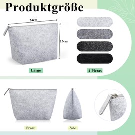 Xuniea Felt Cosmetic Bag for Plotting Large Felt Bag Make Up Bag Pencil Case Multifunction Travel Blank Toiletry Bag Cosmetic Bag for Mother's Day Valentine's Day, various colours, Fashion