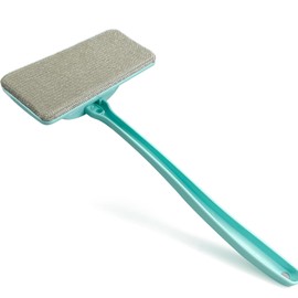 FTLKIBMD Mesh Screen Cleaner Pro - Window Screen Cleaner Brush with Detachable Handle, Wet/Dry Dual-Use for Window & Patio Screens - Large 14.2" Cleaning Head (Single Brush Head)