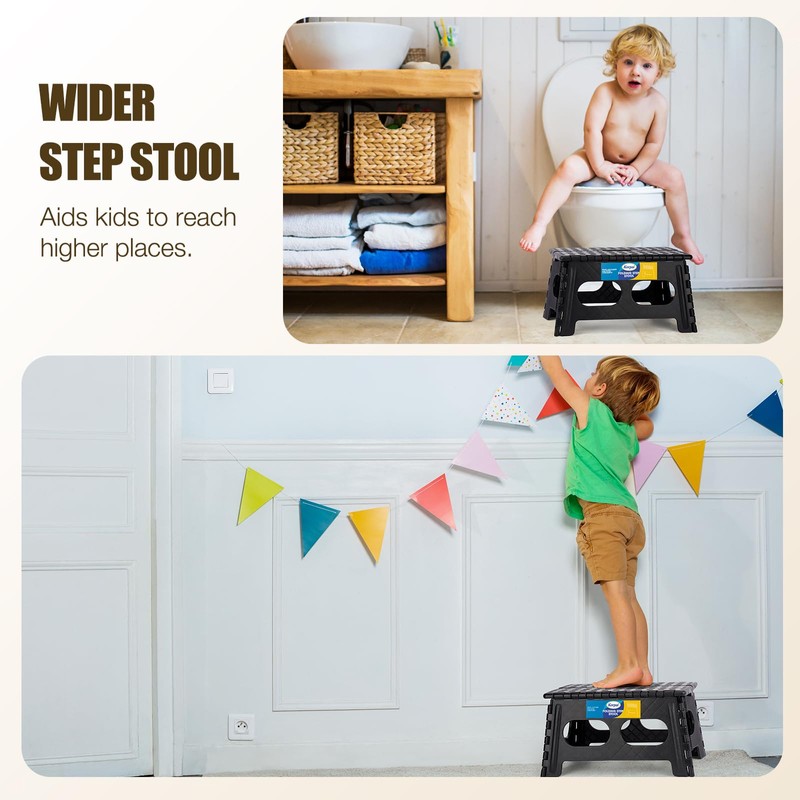 Korpai 9" Folding Step Stool for Adults and Kids 15-Inch