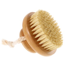 BIUDECO Natural Bamboo Bath Brush Round Body Scrubber Jute Exfoliating Shower Brush Gentle Massage Tool Bathing Tool