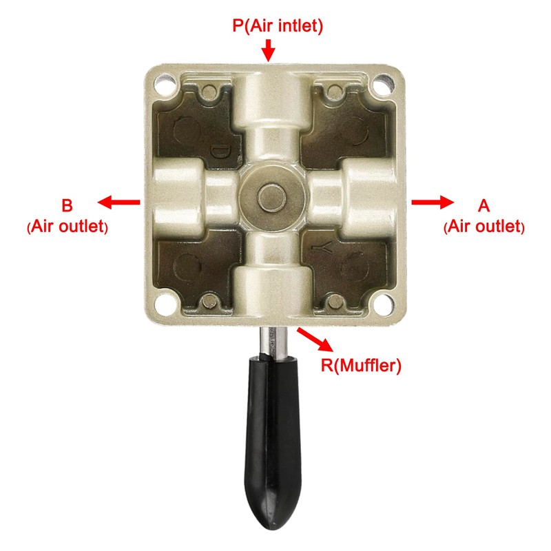 Heschen Rotary Lever Hand Valve, HV-04, PT1/2'', 3 Postion 4