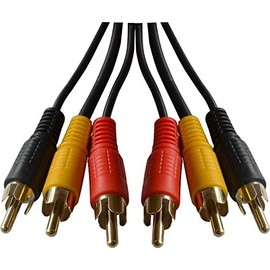 World of Data - 0.5m RCA/Phono Cable (Triple) - 100% Copper Wire - 24k Gold - Male to Male - Left & Right Audio & Video - Stereo - 3RCA - 3xRCA