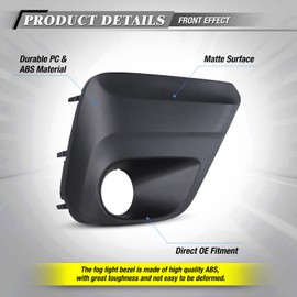 AUTOWIKI Driver Side Fog Light Covers for 2019-2021 Subaru Forester Base, Convenience, Premium Models, Driving Fog Lamp Bezel Replacement 1 PC Left Side