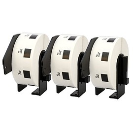 3 Compatible Rolls DK11218 DK-11218 24mm x 24mm Round Labels for P-Touch QL-500 QL-550 QL-560 QL-570 QL-700 QL-800 QL-810W QL-820NWB QL-1050 QL-1060N QL-1100 QL-1110NWB (1000 Labels per Roll)