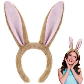 Halloween Plush Bunny Ear Headband, Cute Bunny Headband for Halloween Christmas Party Cosplay Costume Accessories