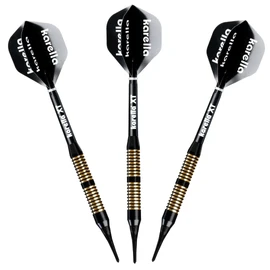Karella Soft Dart XT-6 21g Barrel Length 54mm Black Gold Beginner Darts