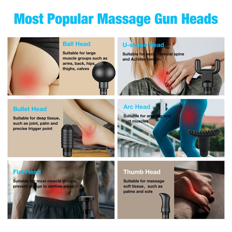 AiRelax Massage Gun Attachments for Hypervolt Go, Upgraded 15 PCS