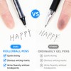 Rollerball Pen Fine Point Pens: 16Pack 0.5mm Black Gel Liquid