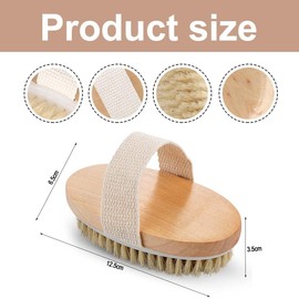 MKEAWWU Spazzola Corpo A Secco Setole Naturali, Il Corpo Spazzola Esfoliante Spazzola Da Bagno In Setole Naturali Per Rimuovere Morta Cellulite, Esfolia