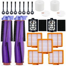 Accessories Replacement Part kit for Shark Power Detect/Detect Pro AV2800ZE AV2810YS RV2820YE AV/RV2820ZE 2 Main Brush Roll,5 HEPA Filters,8 Side Brush,2 Self-Clean Base Foam & HEPA Filter