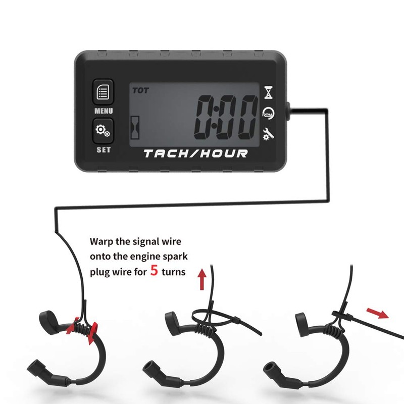 Hour Meter Bike, Digital Tachometer Cultivator, Engine Hour Meter, Generator,