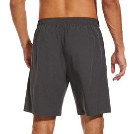 MXKJ-IU Pantalones Cortos De Entrenamiento Ultra Rendimiento para Hombre,Pantalones Cortos Deportivos con Bolsillos Y Cintura Elástica,Adecuado para Fitness Correr Y Deportes(Grande,Gris)