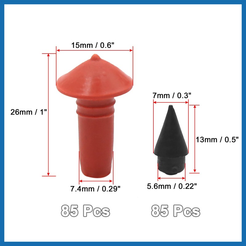 A ABSOPRO 170Pcs Car Mushroom Shaped Tire Repair Insert Plugs