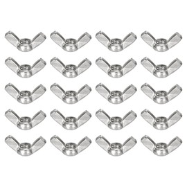 sourcing map M4x0.7mm Wing Nut 50 Pcs, 304 Stainless Steel Butterfly Wing Nuts Fasteners Parts Hand Twist Tighten Wing Nuts for Machinery Electronic Equipment DIY, Silver