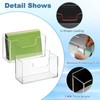 BTSKY 1 Pack Acrylic Index Card Holder Display Stand -