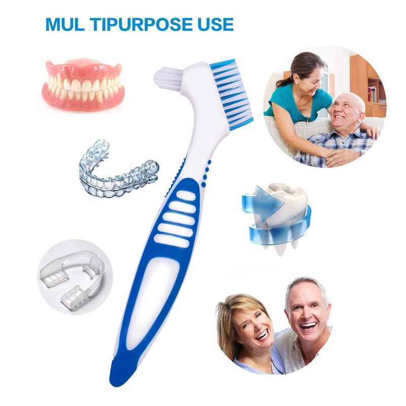 Denture Case with Brush & Portable Toothbrush Box, 100% No-Leak