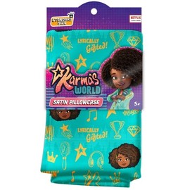 Karma's World Teal Karma Quotes Satin Pillowcase