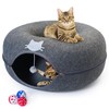 E & E's Meow Mansion Large Cat Cave Donut Bed