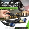 GearIT Cat 8 - Cable Ethernet plano para exteriores (6