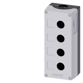 Siemens 3SU1804-0AA00-0AB1 Devices, 22MM, Round, Material, Enclosure TOP Part Gray, 4 Command Points Plastic, Recess for Labels, UNEQUIPPED, White