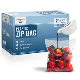 Small Zip Bags - 100 3x5 Clear Plastic Bags - 2 Mil, Small with Zip Lock - Good for Jewelry, Snacks, Crafts, and More