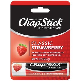 ChapStick Tubos de bálsamo labial de fresa clásica, cuidado de labios e hidratante de labios, 0.15 onzas (paquete de 1)