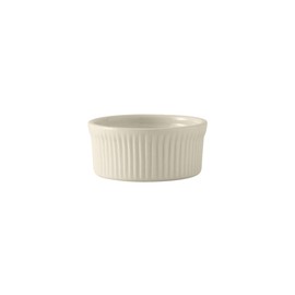 Tuxton China BEX-1002 Soufflé, 10 oz., 4-1/2" Diameter x 2"H, Round, Microwave and Dishwasher Safe, Oven Proof, Fully Vitrified, Ceramic, DuraTux, American White/Eggshell, Pack of 12
